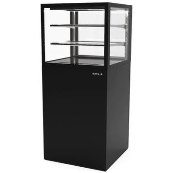 Neutrale Vitrine | INTEGRA | Zwart | 3 Niveaus | Wielen, Verzenden, Nieuw in verpakking