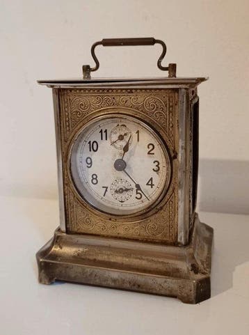 Rijtuigklok - Metaal, Glas, Hout - 1900-1910