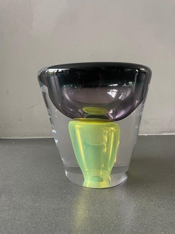Leerdam - Paul Spannenberg - Vaas - Glas - Zonder titel, Antiek en Kunst