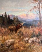 Karl Ritter von Dombrowski (1872-1951) - brunftiger Hirsch