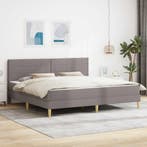vidaXL Bedframe 200 x 200 cm Taupe, Verzenden, Nieuw