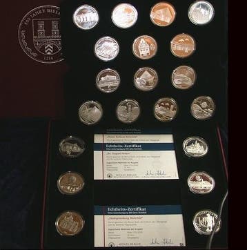 Serie von 20 zilver medaille 2014 Bielefelder medaille 80..., Verzenden