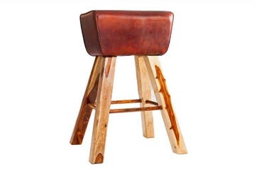 Retro barkruk TURNBOCK 75cm met echt leren bekleding, Ophalen of Verzenden, Nieuw