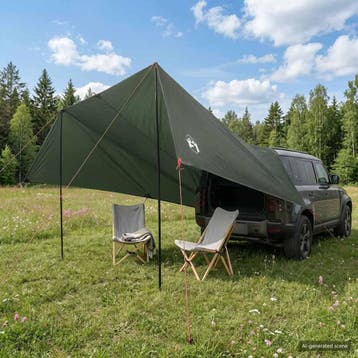 vidaXL Voertuig luifel met dak Leger groen 518 x 580 x 215, Verzenden, Nieuw, Tot en met 2