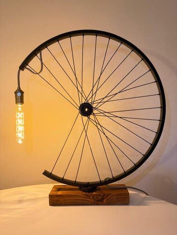 Bureaulamp - IJzer, Hout, Metaal - Opgeknapte / geredde