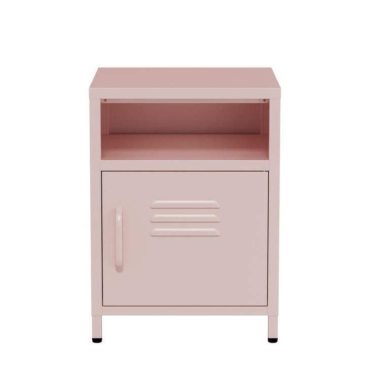 Nachtkastje | Bijzettafel | 40x40x55cm | Metaal | Roze, Huis en Inrichting, Slaapkamer | Nachtkastjes, Nieuw, Verzenden