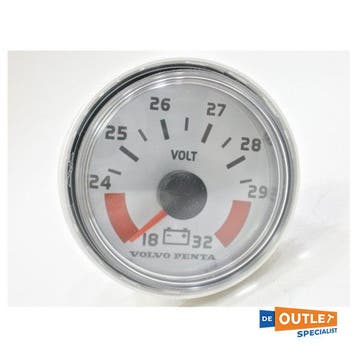 Bieden: Volvo Penta Voltmeter white 18-32V - 874925, Ophalen of Verzenden, Nieuw, Kabel of Apparatuur