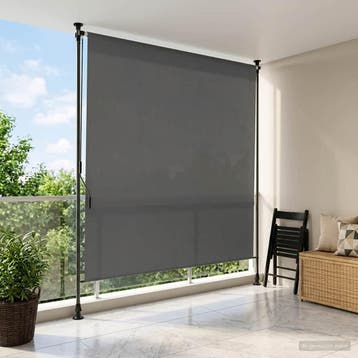 vidaXL Buiten Rolgordijn Lichtgrijs 100 x 270 cm, Verzenden, Nieuw