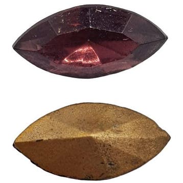 4 x Amethist Swarovski puntsteen 10 x 5 mm – paars, Ophalen of Verzenden, Nieuw, Overige typen