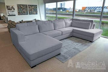 U-Bank Arnhem - u-banken - Zilver, Nieuw, 150 cm of meer, Stof, 300 cm of meer