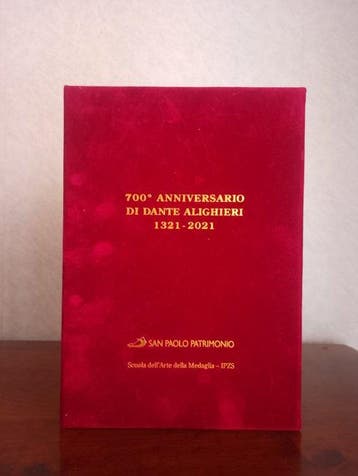 Italië. Medal 700° Dante Alighieri – Con libro allegato 28 -