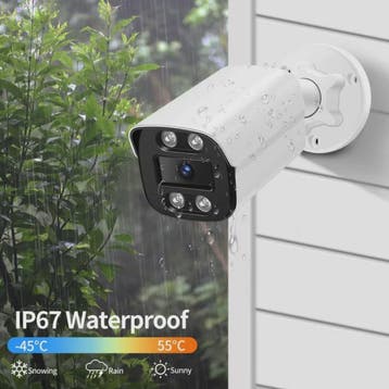 4K 8MP Outdoor IP Camera met AI Humanoid Detectie, Audio & B, Verzenden, Nieuw