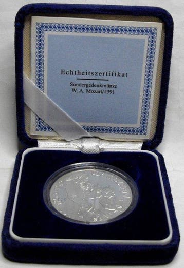 Oostenrijk. 100 Schilling 1991 / Mozart - Salzburg - Proof