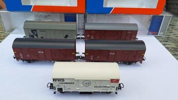 Roco H0 - 47519/66257/66885/66904 - Modeltrein goederenwagon, Hobby en Vrije tijd, Modeltreinen | H0, Nieuw