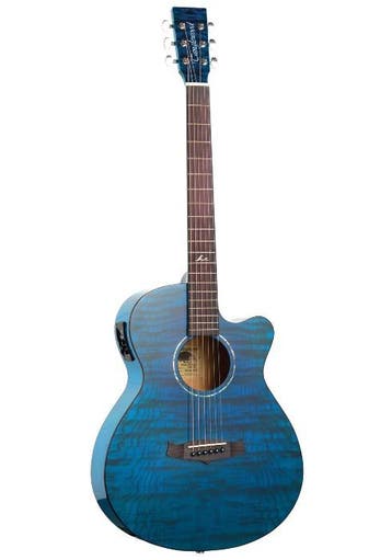 Tanglewood Azure Quilted Ash Blauw, Muziek en Instrumenten, Verzenden, Nieuw
