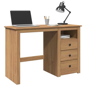 vidaXL Bureau PANAMA 112x45x75 cm massief grenenhout, Huis en Inrichting, Verzenden, Nieuw