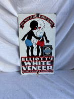 Emaille reclamebord - Elliott’s White Veneer – Emaille Bord