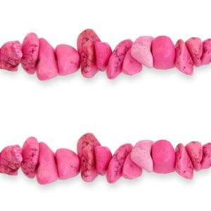 20 x Chips stone kralen Hot pink (Edelsteen splitkralen), Ophalen of Verzenden, Nieuw, Kraal