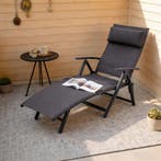 Opvouwbaar ligbed - antraciet - 63 x 133 x 98/170 cm, Verzenden, Nieuw
