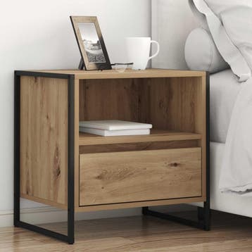 vidaXL Nachtkastje 2 st Ambachtelijk eiken 50 x 39,5 x 50 cm, Minder dan 45 cm, Verzenden, Nieuw, Minder dan 55 cm
