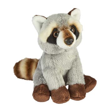 Ravensden wasbeer knuffel - pluche - 15 cm - grijs, Verzenden, Nieuw