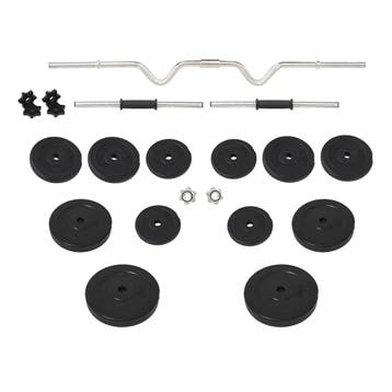 vidaXL Halterset met gewichten curl 60 kg, Verzenden, Nieuw