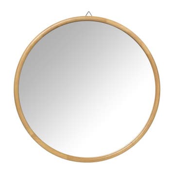 Spiegel Lindt - rond - bruin - ø60 cm, Huis en Inrichting, Woonaccessoires | Spiegels, Verzenden, Nieuw