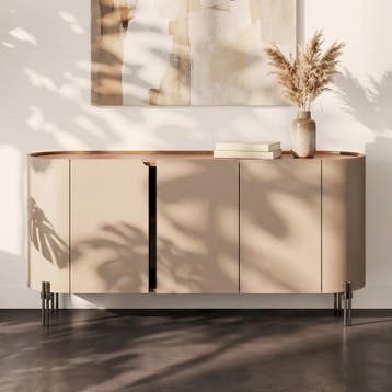 *WOONWINKEL* Kare Design Tango Design Dressoir Beige Leer, Verzenden, Nieuw