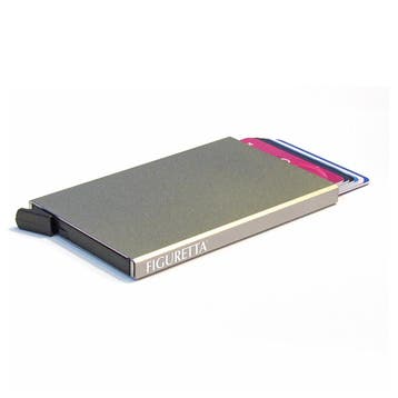 Figuretta Aluminium Hardcase RFID Cardprotector Groengrijs, Verzenden, Nieuw, Grijs, Overige merken