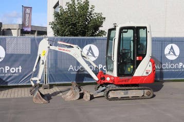 Veiling: Minigraver Takeuchi TB216 Diesel 11.5kW 2021, Zakelijke goederen, Ophalen, Graafmachine