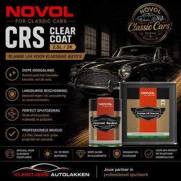 Novol For Classic Cars CRS Clear Coat 2,5L + Hardener 0,84L, Ophalen of Verzenden