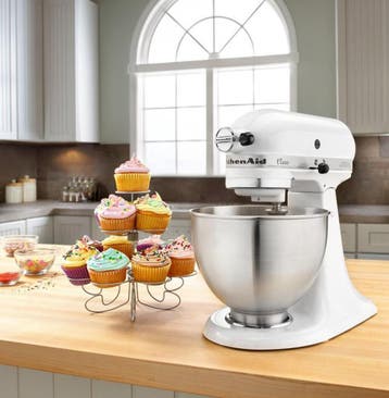 Kitchenaid 5K45SSEWH Keukenmachine 4.3 L mengkom - wit, Witgoed en Apparatuur, Ophalen of Verzenden, Zo goed als nieuw