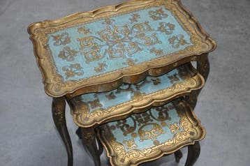 Florance - Set bijzettafels (3) - kunststof - Florentijnse