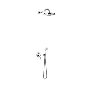 Regendoucheset Tres Clasic Mengkraan Incl. Handdouche Chroom, Ophalen of Verzenden, Nieuw, Chroom, Kraan