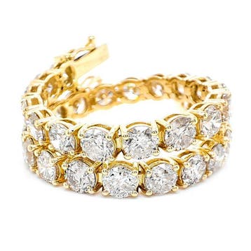 Armband - 14 karaat Geel goud - 17.55ct. tw. Diamant, Nieuw