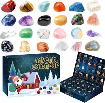 Adventskalender Kinderen met gids 2026 – 24 Echte Edelstenen, Verzenden, Nieuw