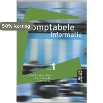 Comptabele informatie 1 9789001109899 A.H. van der Boom, Boeken, Verzenden, Zo goed als nieuw, A.H. van der Boom