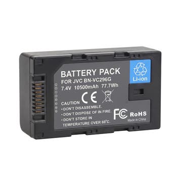 Accu voor JVC BN-VC296G (GY-HC500 / GY-HC550) - 10500mAh met, Verzenden, Nieuw