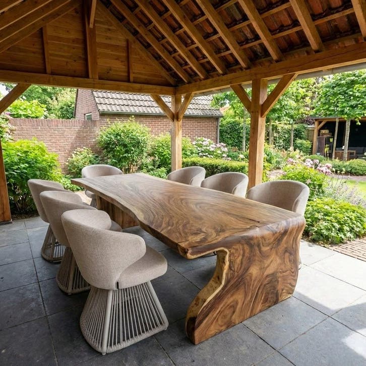 Watervaltafel Suar | 300cm, Huis en Inrichting, Tafels | Eettafels, Nieuw, Ophalen of Verzenden