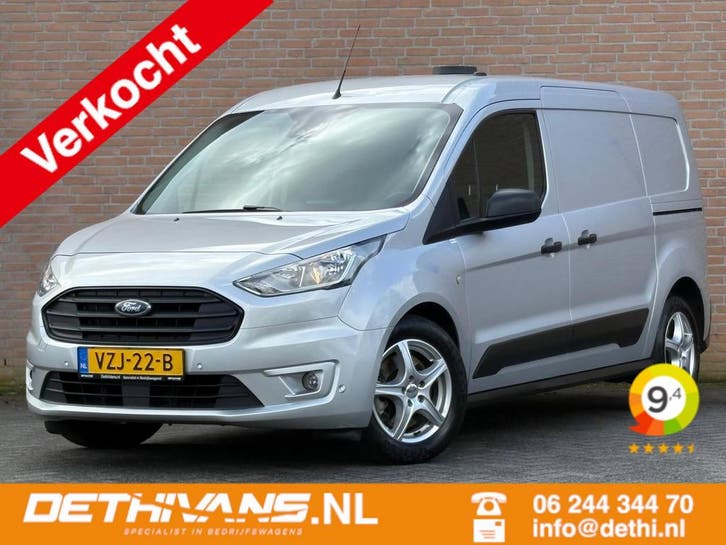 Ford Transit Connect 1.5EcoBlue 120PK Lang / Automaat / Carp, Auto's, Bestelauto's, Onderhoudsboekje, Lease, Zwart, Automaat, Overige kleuren