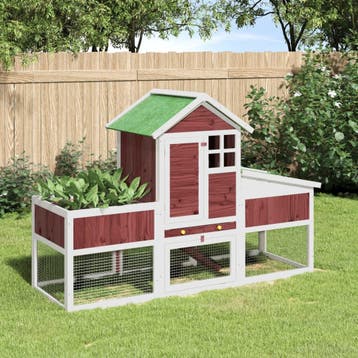 vidaXL Konijnenhok 170x63x113 cm massief grenenhout, Verzenden, Nieuw