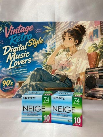 Sony NEIGE 74 minuten MiniDisc Aantal items: 2, Nieuw