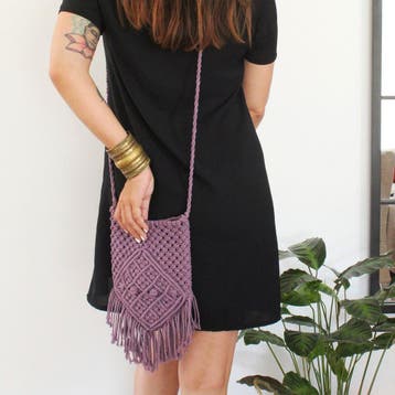 Macramépatroon Tas boho met franjes van Macramé Cord Fine, Ophalen of Verzenden, Nieuw