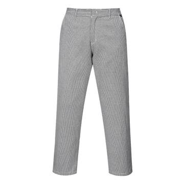GGM Gastro | (5 stuks) Unisex koksbroek - zwart-wit geruit -, Verzenden, Wit, Nieuw, GGM Gastro