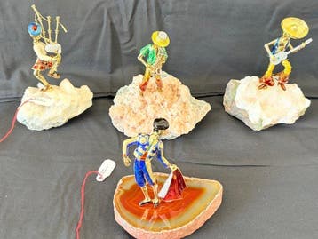 DAMIANI - sculptuur, The Saxophonist - Gold, Enamel and, Antiek en Kunst