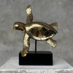 sculptuur, NO RESERVE PRICE - Turtle on a Stand Bronze, Antiek en Kunst