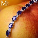 Tennisarmbanden met natuurlijke edelstenen Zilveren armband
