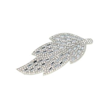 Haarspeld Klikklak 8cm - Bladvorm - Glitter Steentjes -, Nieuw