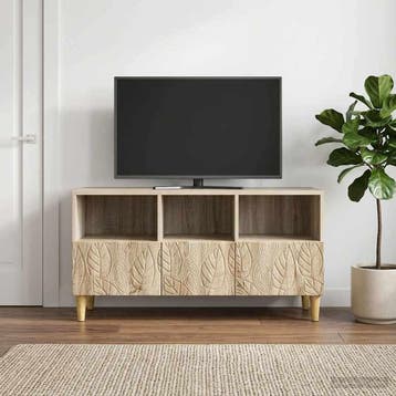 vidaXL TV-kast 102 x 34,5 x 50 cm Sonoma Eiken Bewerkt hout, Minder dan 50 cm, Verzenden, Nieuw, Minder dan 100 cm