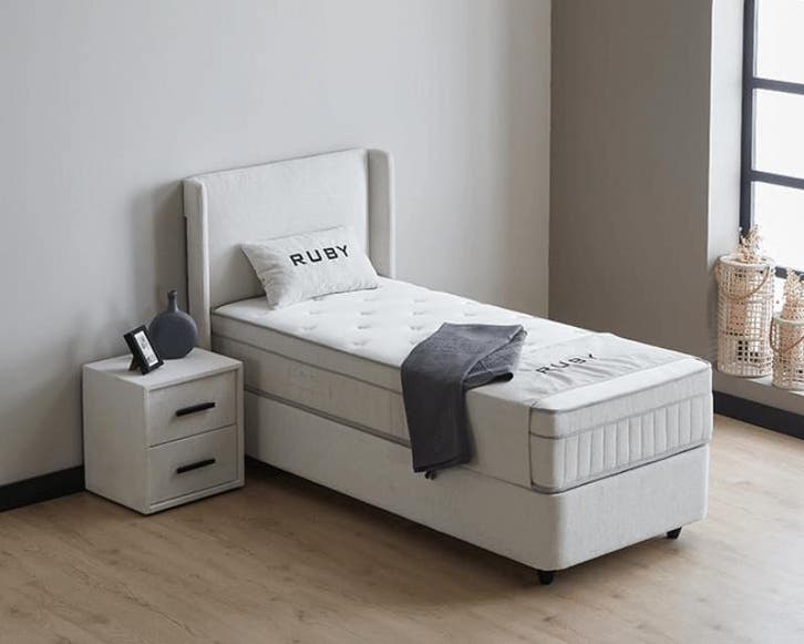 Ruby Opbergbed 1 Persoons - 90 x 200 cm, Huis en Inrichting, Slaapkamer | Boxsprings